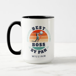 Caneca Chefe Do Golf Por Par Personalizado De Retrocesso