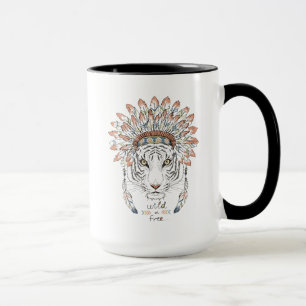 Caneca Chefe indiano do nativo americano do tigre