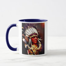 Chefe Kiowa nativo arte original