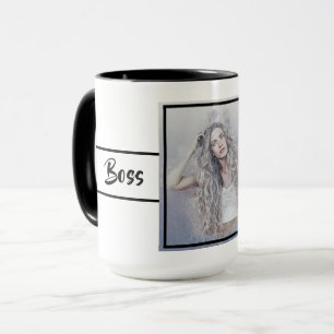 Caneca Chefe Lady Photo Crie seu Ringer 15oz