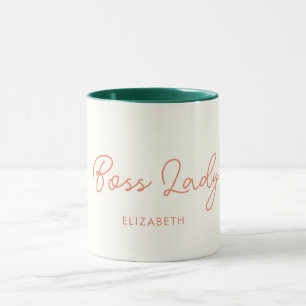 Caneca Chefe Lady Retro Nome Personalizado Coffee Mug