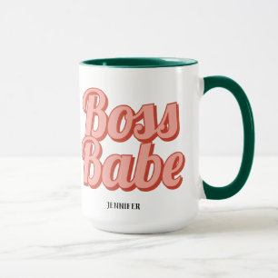 Caneca Chefe Lady Retro Nome Personalizado Coffee Mug