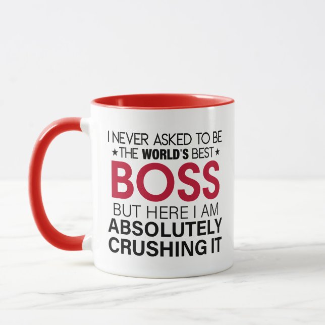 Caneca Chefe - Nunca pedi para ser o Melhor Chefe do Mund (Esquerda)