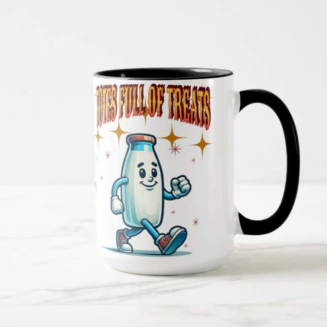 Caneca Cheio bolsa de Tratamentos - Cachorro Engraçado Ca (Direita)
