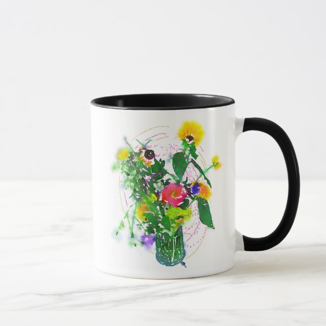 Caneca Cherie's Blooms! Black 11 oz Combo Mug (Direita)