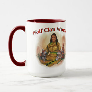 Caneca Cherokee Wolf Clan Mulher Dois Café Tom