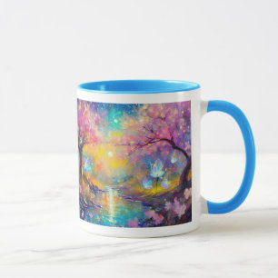 Caneca Cherry Blossom Fantasy Sunrise Stream