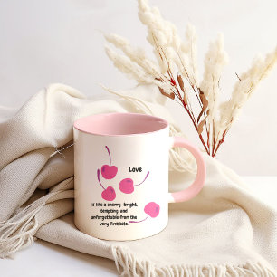 Caneca Cherry Love – Cerejas Pop Art - Dia dos Namorados