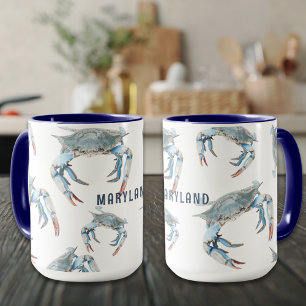 Caneca Chesapeake Bay Maryland Blue Crab Personalizado Mu