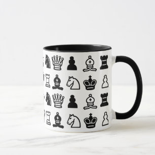 Caneca Chess Piece Pattern