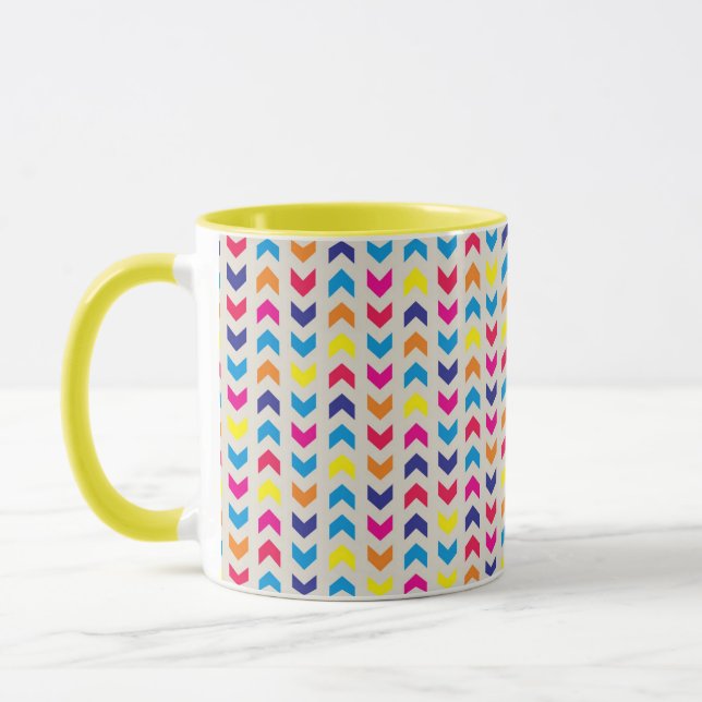 Caneca Chevron asteca colorido (Esquerda)