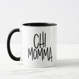 Caneca Chi Momma Cute, Silly, Chic Chihuahua Dog Mom