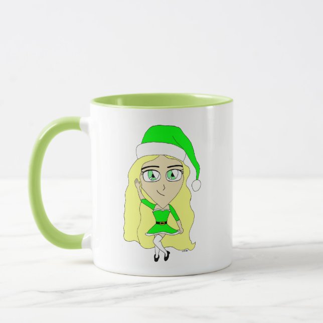 Caneca Chibi de Natal (Esquerda)