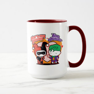 Caneca Chibi Harley Quinn & Chibi Joker Hearts