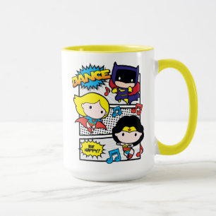 Caneca Chibi Heroes Dançando