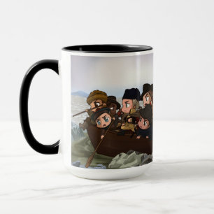 Caneca Chibi-Washington cruza o Delaware