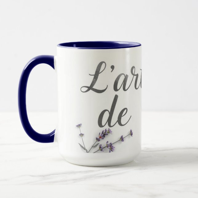 Caneca Chic L'Art de Vivre Citação Francesa Decoração de  (Esquerda)