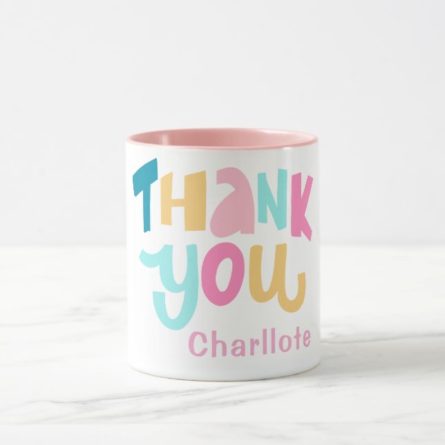 Caneca Chic Moderno Simples Obrigado (Centro)
