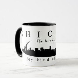 Caneca Chicago Personalizada, a cidade de Windy, Silhouet
