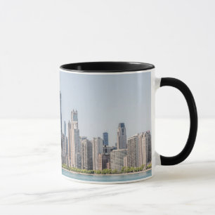 Caneca Chicago Skyline Com O Lago Michigan