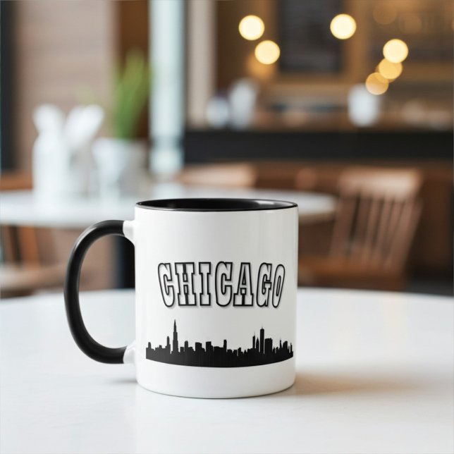 Caneca Chicago Skyline Mug (Criador carregado)