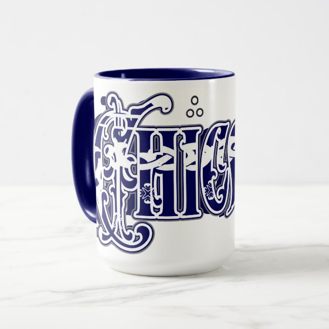 Caneca Chicano Bandana impressão café (Frente Esquerda)