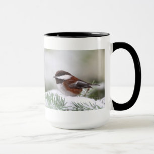 Caneca Chickadee na neve