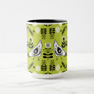Caneca Chicken Hen Folk Art