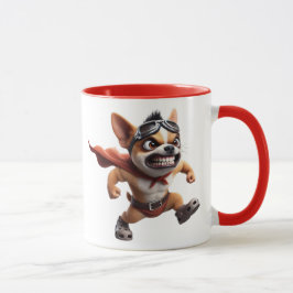 Caneca Chien Chihuahua super-héros déchaîné.