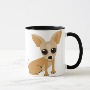 Caneca Chihuahua de Personalizable Tan