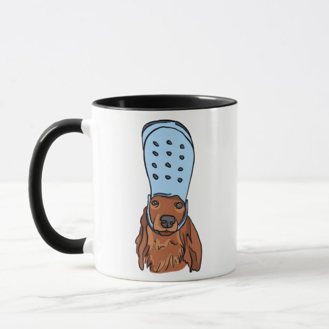 Caneca Chihuahua Funny Dog Meme Wearing Crock Mug (Esquerda)