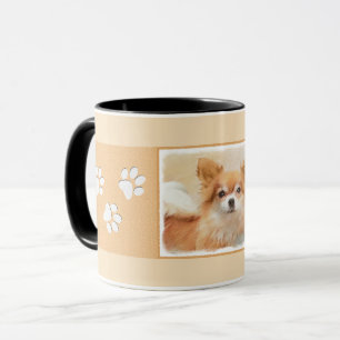 Caneca Chihuahua Pintura De Cachorro De Cabelo Longo