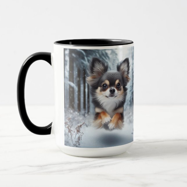 Caneca Chihuahua Tri Color Café Mug (Esquerda)