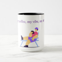 Chill Vibes Only Coffee Mug - Funny Relaxing Chara