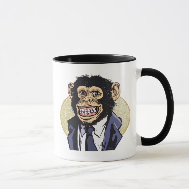 Caneca Chimpanzé com o terno por estúdios de Mudge (Direita)