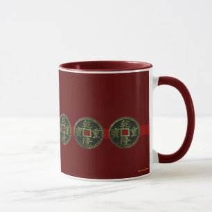 Caneca chinesa das moedas