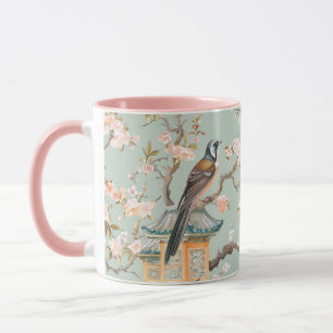 Caneca Chinoiserie Bird & Pink Chersom Mug