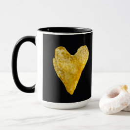 Caneca Chip De Batata Em Forma De Coração