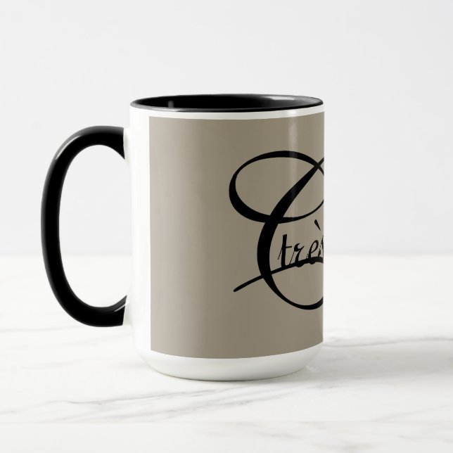 Caneca CHIQUE MUG_ dos " TEXTO PRETO chique tres" EM (Esquerda)
