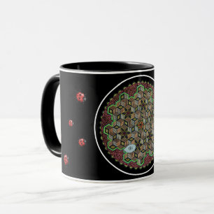 Caneca Chitta Vritti Nirodha (desenhado à mão colorido)