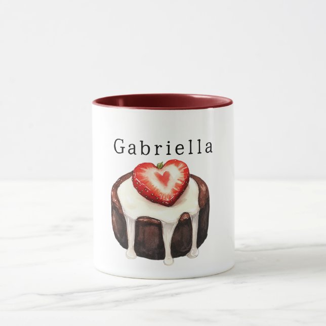 Caneca Chocolate Cupcake Strawberry Heart (Centro)
