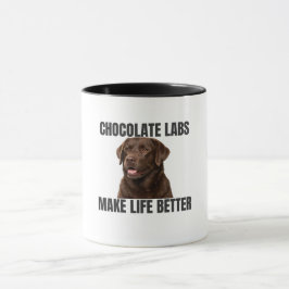 Caneca Chocolate Labs Make Life Better – Coffee Mug