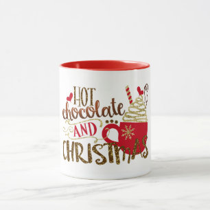 Caneca Chocolate Quente & Brilho de Glitter de Férias de 