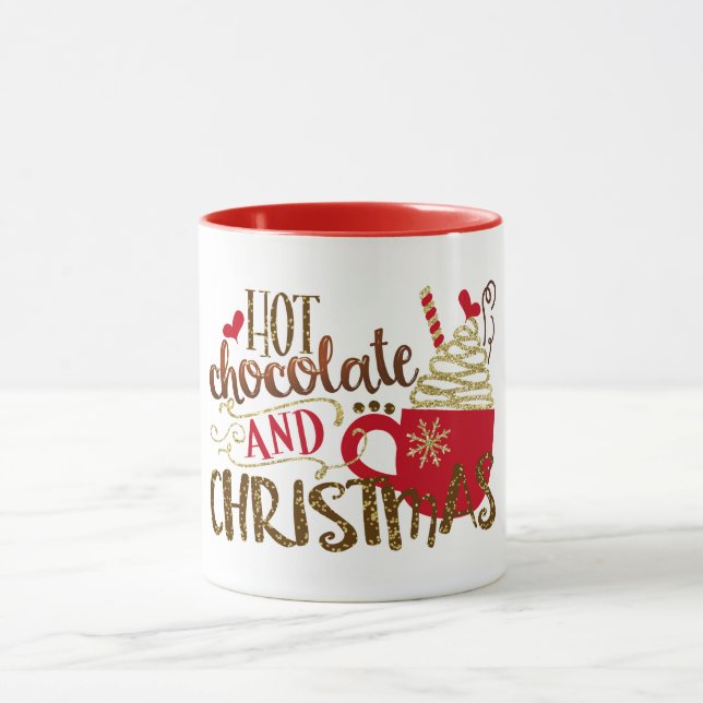 Caneca Chocolate Quente & Brilho de Glitter de Férias de  (Centro)