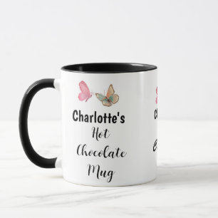 Caneca Chocolate Quente de Script de Nome Personalizado M