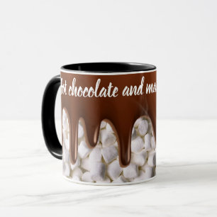 Caneca Chocolate quente e marshmallows