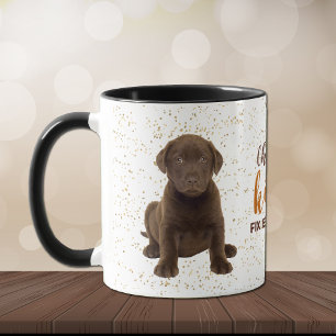 Caneca Chocolate Retriever Puppy Kisses Conserte Tudo