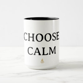 Caneca Choose Calm – Minimal Coffee Mug | Aesthetic Zen Q