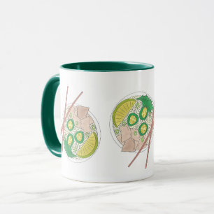 Caneca Chopsticks de macarrão de galinha Comida vietnamit