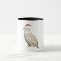 Chouette de Noël réaliste avec effet tricot unique